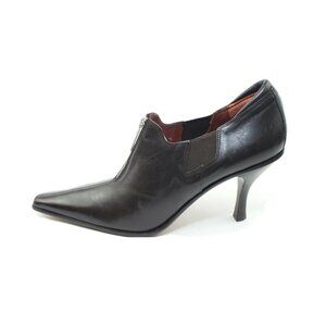 Donald J Pliner Mints4 Women’s Heeled Bootie Brown Leather Zip Size 10 N